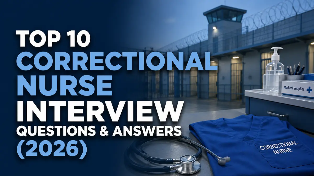 Top 10 Correctional Nurse Interview Questions & Answers (2026)